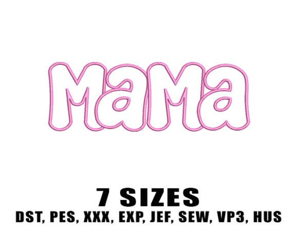 Download Vintage Mama Embroidery Design - Mama Collection