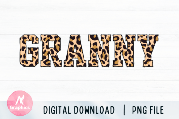 Download Granny Sublimation PNG - Leopard - Granny Collection