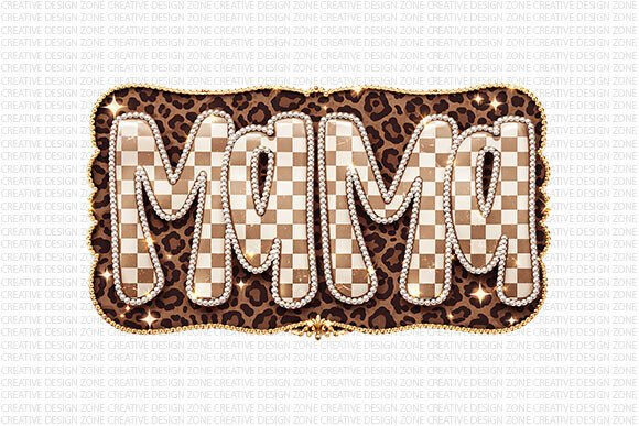 Download Leopard Checkered Mama PNG - Mama Collection