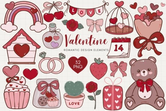 Download Valentine Romantic Design Elements - Premium Resources