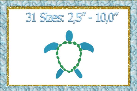 Download Turtle Monogram Frame Embroidery Design - Monogram frame embroidery Collection