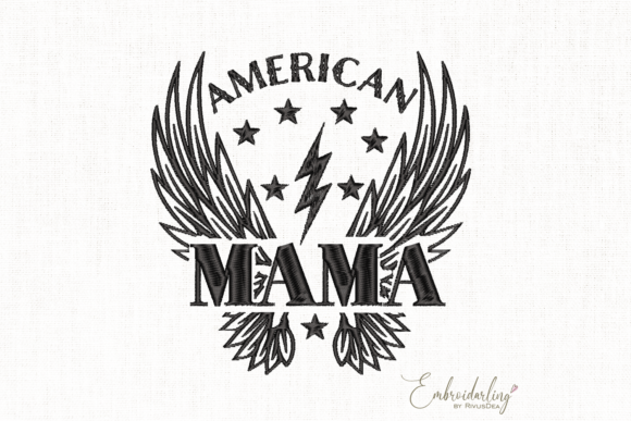 Download American Mama Embroidery Design - Mama Collection