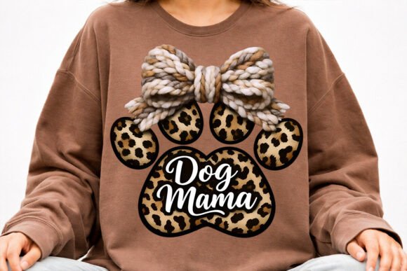 Download Leopard Dog Mama Paw, Faux Bow PNG - Mama Collection