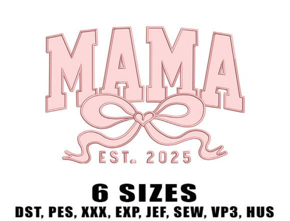 Download Girl Mama Embroidery Designs - Mama Collection
