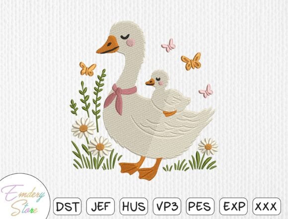 Download Mama Goose &amp; Gosling Embroidery Design - Mama Collection