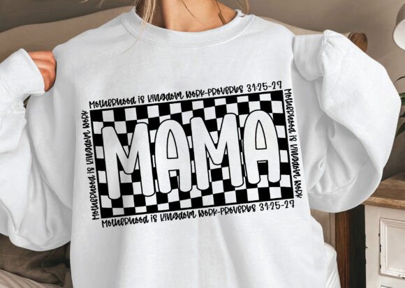 Download Christian Mom PNG, Retro Checkered Mama - Mama Collection