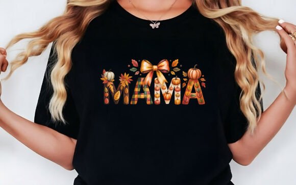 Download Autumn MAMA Fall Leaves Shirt PNG - Mama Collection